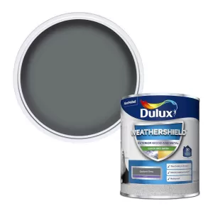 Dulux Weathershield Exterior Quick Dry Gallant Grey Satin Paint 750ml