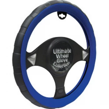 Streetwize Steering Wheel Glove Black/Blue - Sports Grip