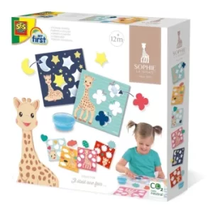 SES CREATIVE Childrens My First Sophie La Girafe Sticking Shapes, Unisex, 12 Months and Above, Multi-colour (14495)
