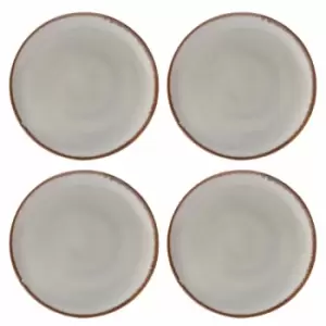 Mason Cash Reactive Cream Set Of 4 Dinner Plates