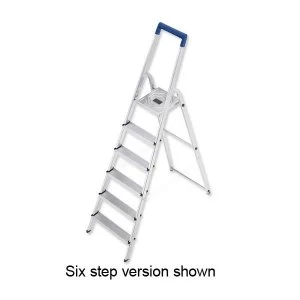 Folding Aluminium Ladder 8 Non Slip Ribbed Steps Capacity 150KG Weight 7.7KG