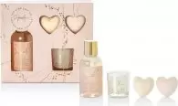 The Kind Edit Co. Signature Relax & Bathe Gift Set 100ml Body Wash + 30g Candle + 2 x 20g Bath Fizzer