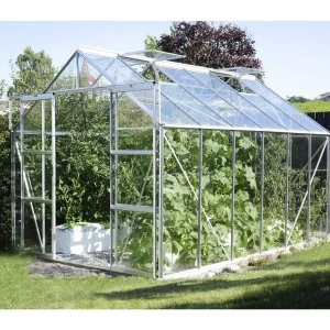Vitavia Jupiter Greenhouse with 3mm Toughened Glass - Silver - 8 x 10