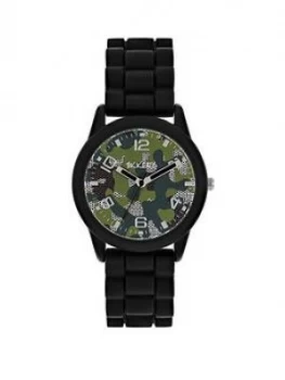 Tikkers Tikkers Camouflage Dial Black Silicone Strap Kids Watch