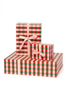 Ban.Do Wrap It Up Christmas Gift Box Set Plaid
