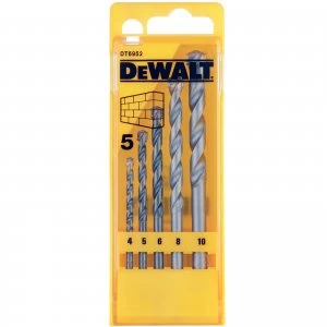 DEWALT 5 Piece Masonry Drill Set