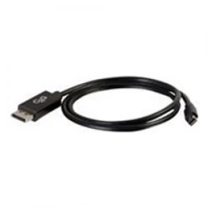 C2G 2m Mini DisplayPort to DisplayPort Adapter Cable M/M - Black