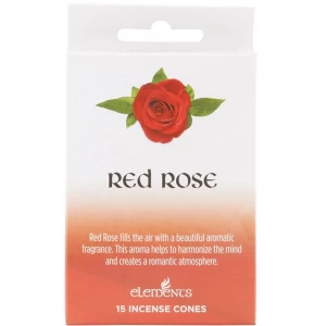12 Packs of Elements Red Rose Incense Cones