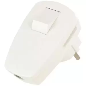Bachmann 911.271 Safety plug Plastic + switch 250 V White IP20