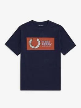 Fred Perry Sportswear T-Shirt, Blue, Size L, Men