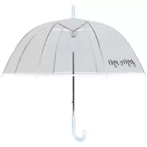 X-Brella Mr & Mrs Dome Umbrella (One Size) (Clear/White)