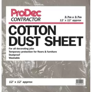 ProDec Contractor 12' X 12' Contractor Cotton Twill Dust Sheet- you get 5