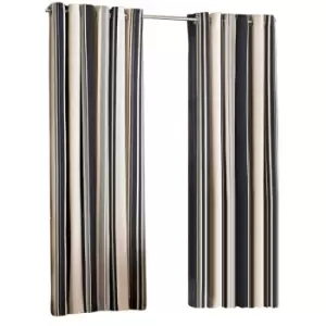 Riva Home Broadway Ringtop Curtains (46x54 (117x137cm)) (Black) - Black