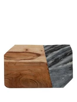 Typhoon Elements Marble & Acacia Rectangular Board