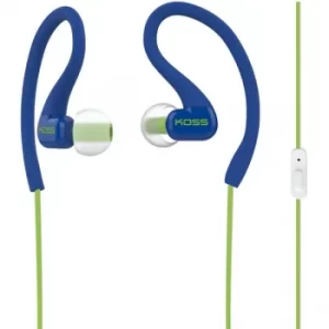 Koss Stereo InEar Headset "FitClips KSC32iB" with Microphone, blue