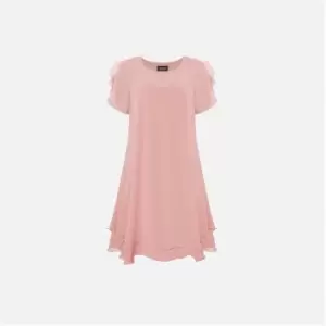 James Lakeland Short Sleeve Wave Hem Dress - Pink