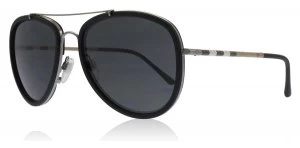 Burberry BE3090Q Sunglasses Gunmetal / Matte Black 100387 58mm