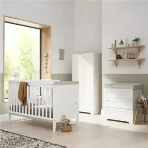 Tutti Bambini Rio White and Grey 3 Piece Nursery Furniture Set