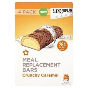 Slenderplan Meal Replacement Crunchy Caramel Bar 4x 56g
