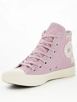Converse Chuck Taylor All Star Floral Fusion Hi-Tops - Pink, Size 7, Women