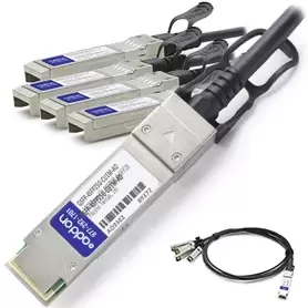 AddOn Networks 1m, QSFP28/4xQSFP28 InfiniBand cable Black, Silver
