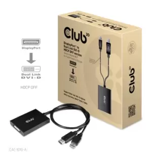 CLUB3D DisplayPort to Dual Link DVI-D HDCP OFF version Active...