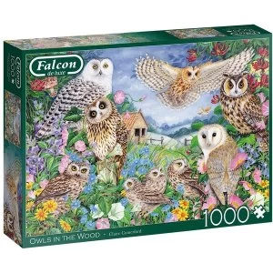 Falcon Owls in the Wood Jigsaw Puzzle - 1000 Pieces