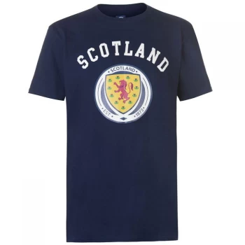 Source Lab Scotland Crest T Shirt Mens - Navy