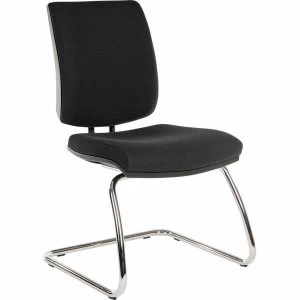 Teknik Office Ergo Deluxe Fabric Visitor Chair, Black