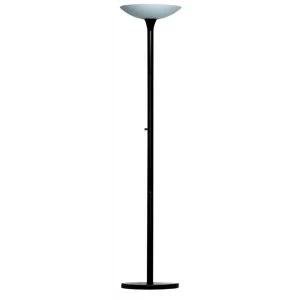 Unilux Variaglass Frosted Glass Uplighter Fluorescent Circline Bulb 65W BlackGlass