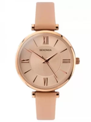 Sekonda Ladies Editions Rose Gold Plated Champagne Dial Pink...