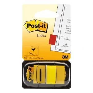 Post it 25mm Index Flags Yellow 12 x 50 Flags 680 5
