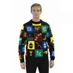 Deluxe Patchwork Harry Potter Knitted Jumper Ex Ex Large