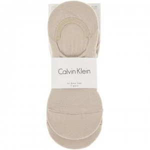 Calvin Klein 2 Pack No Show Trainer Liners - Nude