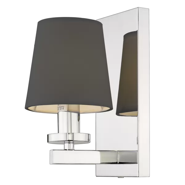 London Wall Lamp With Shade Silver, E14 - Cosmo