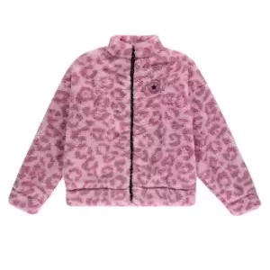 Converse Leopard Zip Fleece Junior Girls - Pink