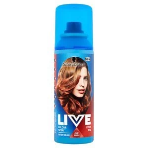 LIVE Colour Spray Fiery Red 120ml Red