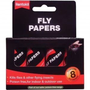 Rentokil Flypapers Pack of 8
