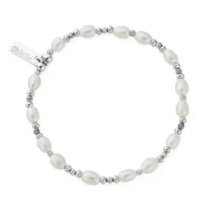 ChloBo Silver Sparkle Pearl Bracelet
