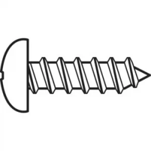 TOOLCRAFT 827354 Raised head self-tapping screw 2.2mm 6.5mm Phillips DIN 7981-C Steel zinc plated 100 pc(s)