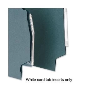 5 Star Office Inserts Card for Lateral File Tabs White Pack 50