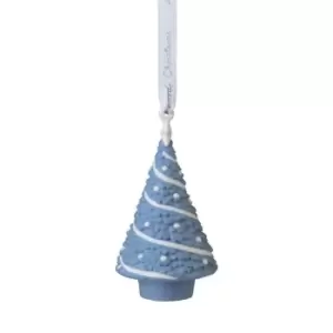Wedgwood Christmas Tree Ornament Blue - Blue