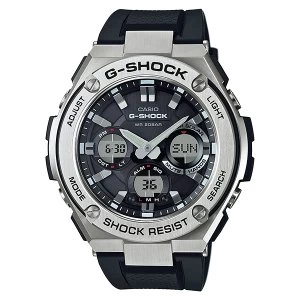 Casio G SHOCK G STEEL TOUGH SOLAR Analog Digital Watch GST S110 1A Silver Black