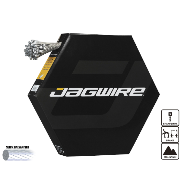 Jagwire Basics MTB Brake Inner Barrel Cables Galvanised 2000mm SRAM/Shimano Workshop Filebox (x100)