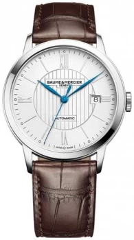 Baume & Mercier Mens Classima Automatic Brown Leather Watch