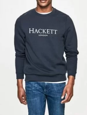 Hackett Logo Sweatshirt, Navy, Size XL, Men