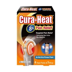 Cura-Heat Arthritis Pain For Knee 4 Pads