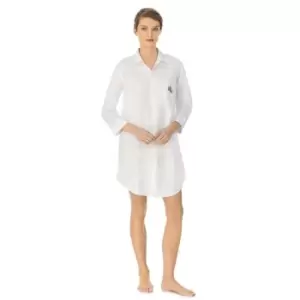 Lauren by Ralph Lauren Essentials three quartersleeve sleepshirt - White