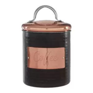 Coffee Canister in Black/Copper