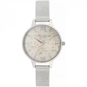 Celestial Demi Dial Watch With Boucle Mesh Watch